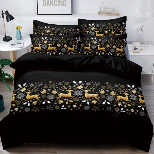 Детски коледен комплект чаршафи - Ори, от 4 части